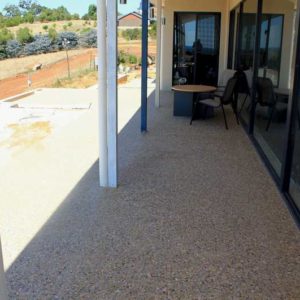exposed aggregate patio and alfresco in collie