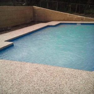 exposed aggregate pool surround in eaton